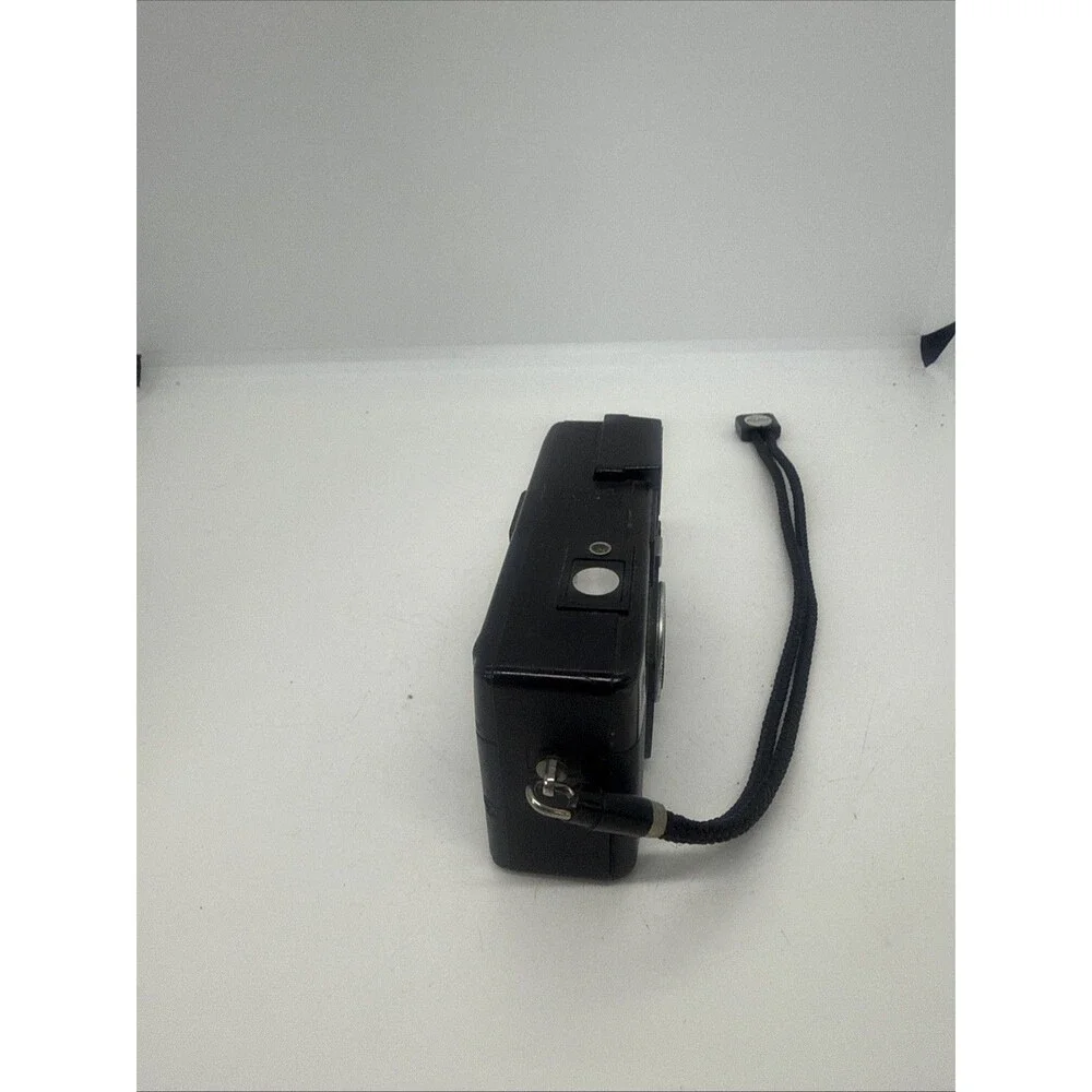 Fuji Pocket Fujica 350 Flash Black Point & Shoot 110 Film Camera w/ strap